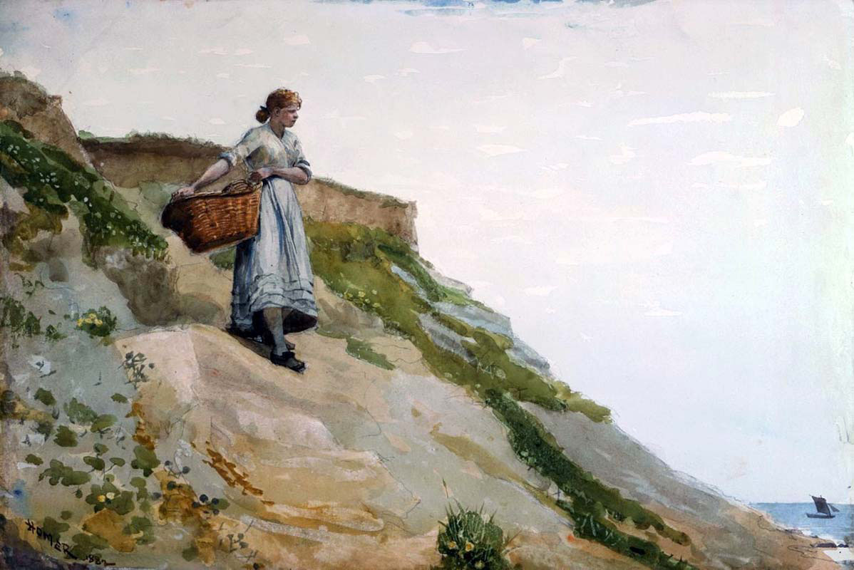 Girl Carrying a Basket 